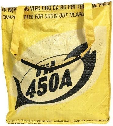 Produktbild Bekos Upcycling - Grosser Shopper aus recycelten Fischfuttersäcke hellgelb