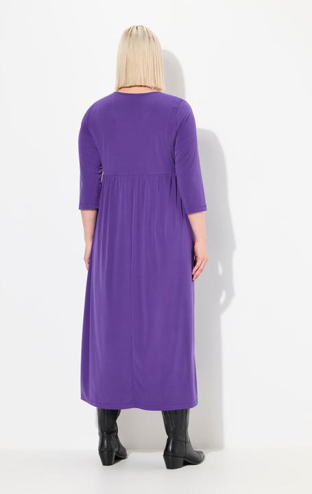 Produktbild Ulla Popken Jerseykleid, A-Linie, V-Ausschnitt, 3/4-Arm, Taschen (46, 48)