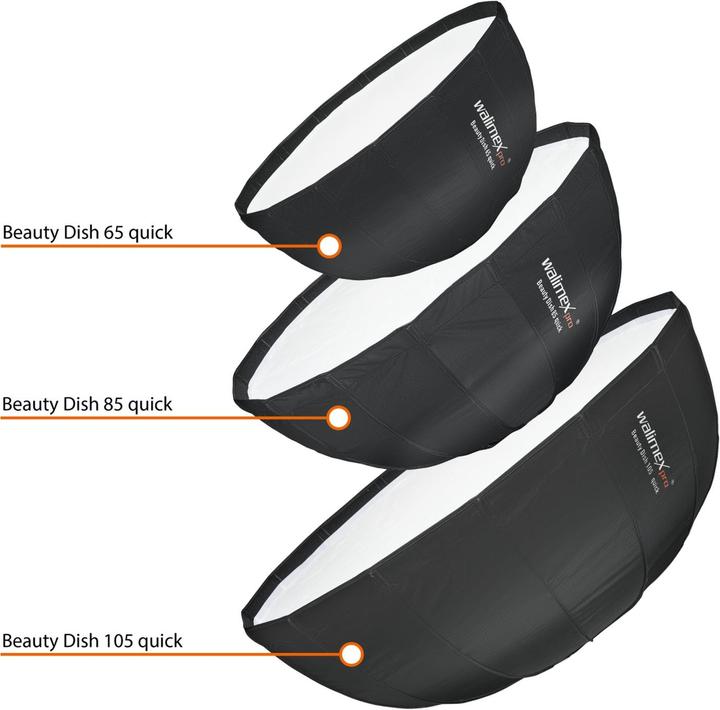 Immagine prodotto Walimex pro pro Studio Line Beauty Dish QA105 + adattatore Softbox Aurora/Bowens (Beauty Dish, 105 cm)