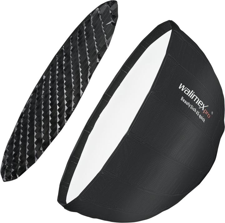 Image du produit Walimex pro pro Studio Line Beauty Dish QA65 + adaptateur pour boîte à lumière Broncolor (Beauty Dish, 65 cm)
