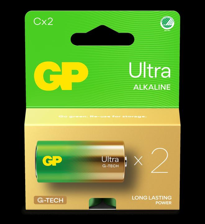 Actual product image GP Batteries GP 14AU-U2 A21 / LR14 / C Ultra Battery (2 pcs., C)