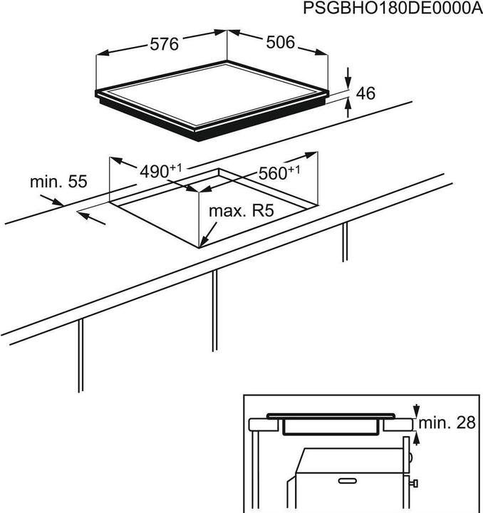 Image du produit Electrolux Gk58icn (57.60 cm, Table de cuisson à induction)