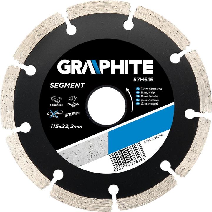 Produktbild Graphite Graphit-Diamantscheibe 115x22,2 mm Segment 57H616