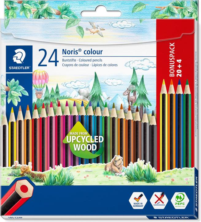 Actual product image Staedtler Noris colour 185 coloured pencil box with 24 pieces, assorted (24x)