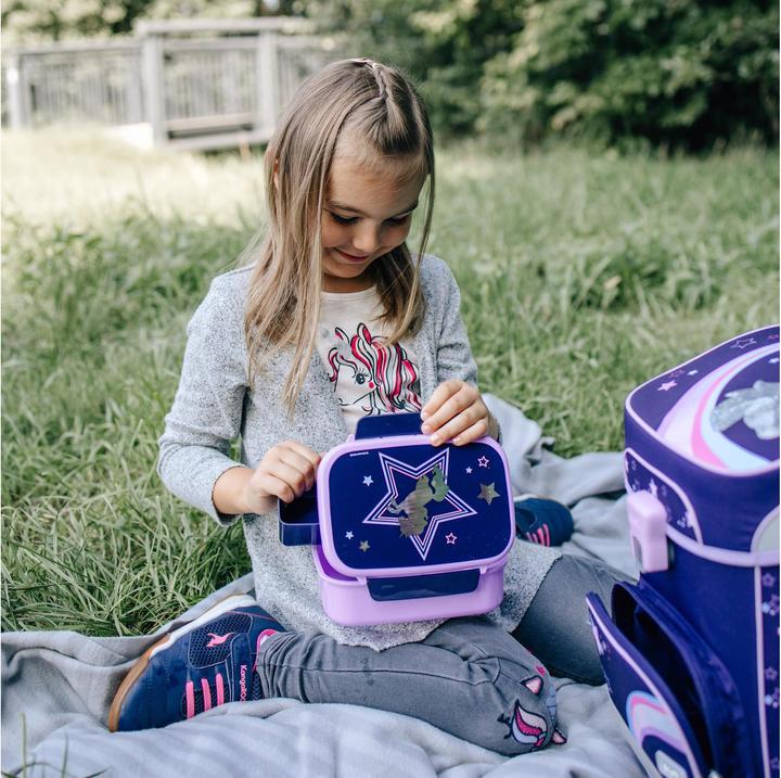 Produktbild Scooli Lunchbox Einhorn Lila/Schwarz