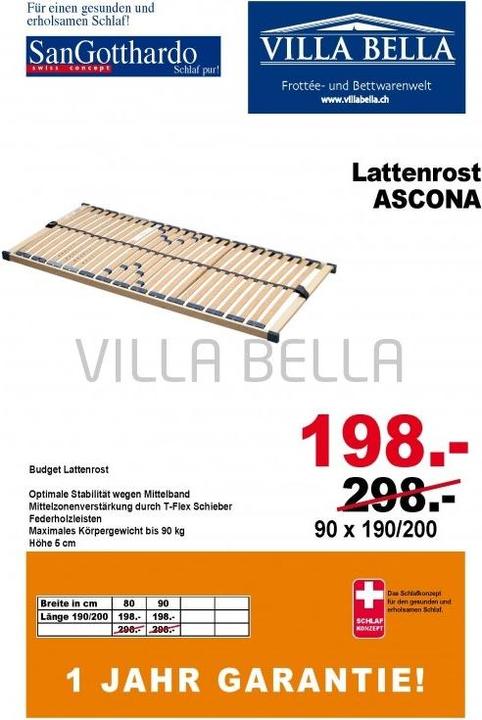 Actual product image San Gottardo Ascona slatted frame