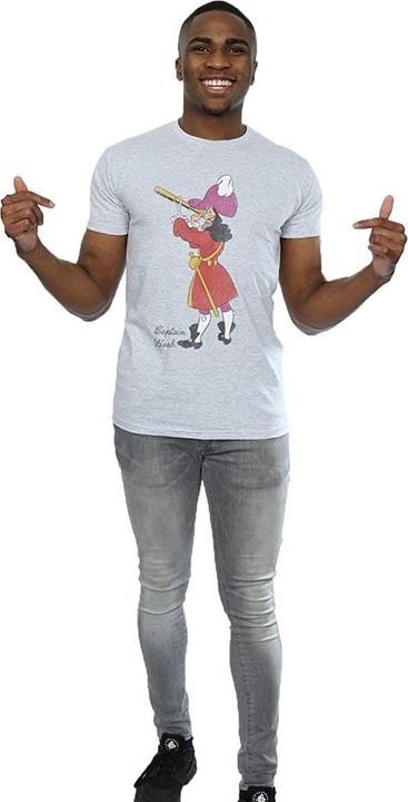 Actual product image Disney Mens Classic Captain Hook Heather T-Shirt (M)