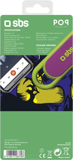 Actual product image SBS Wireless portable speaker (3 h)