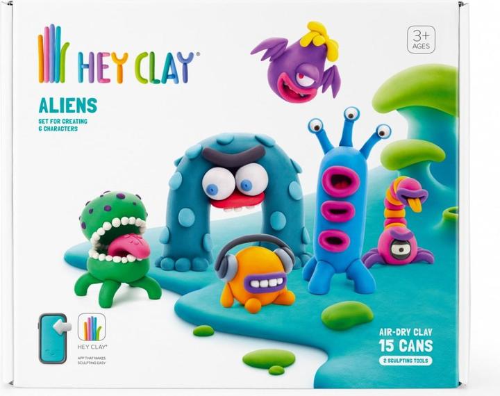Actual product image Hey Clay Alien Set 15-pack 15 tins 15019CEE15