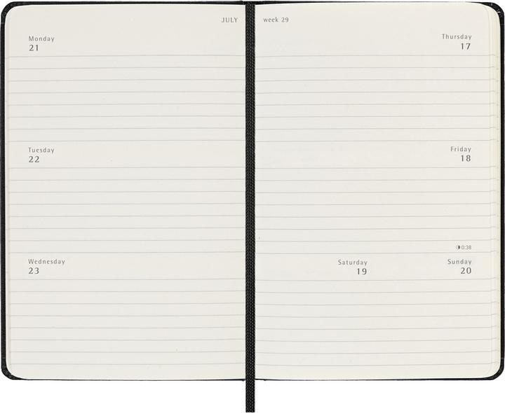 Immagine prodotto Moleskine Agenda tascabile Hard Cover Weekly (Tascabile, A6, Inglese)