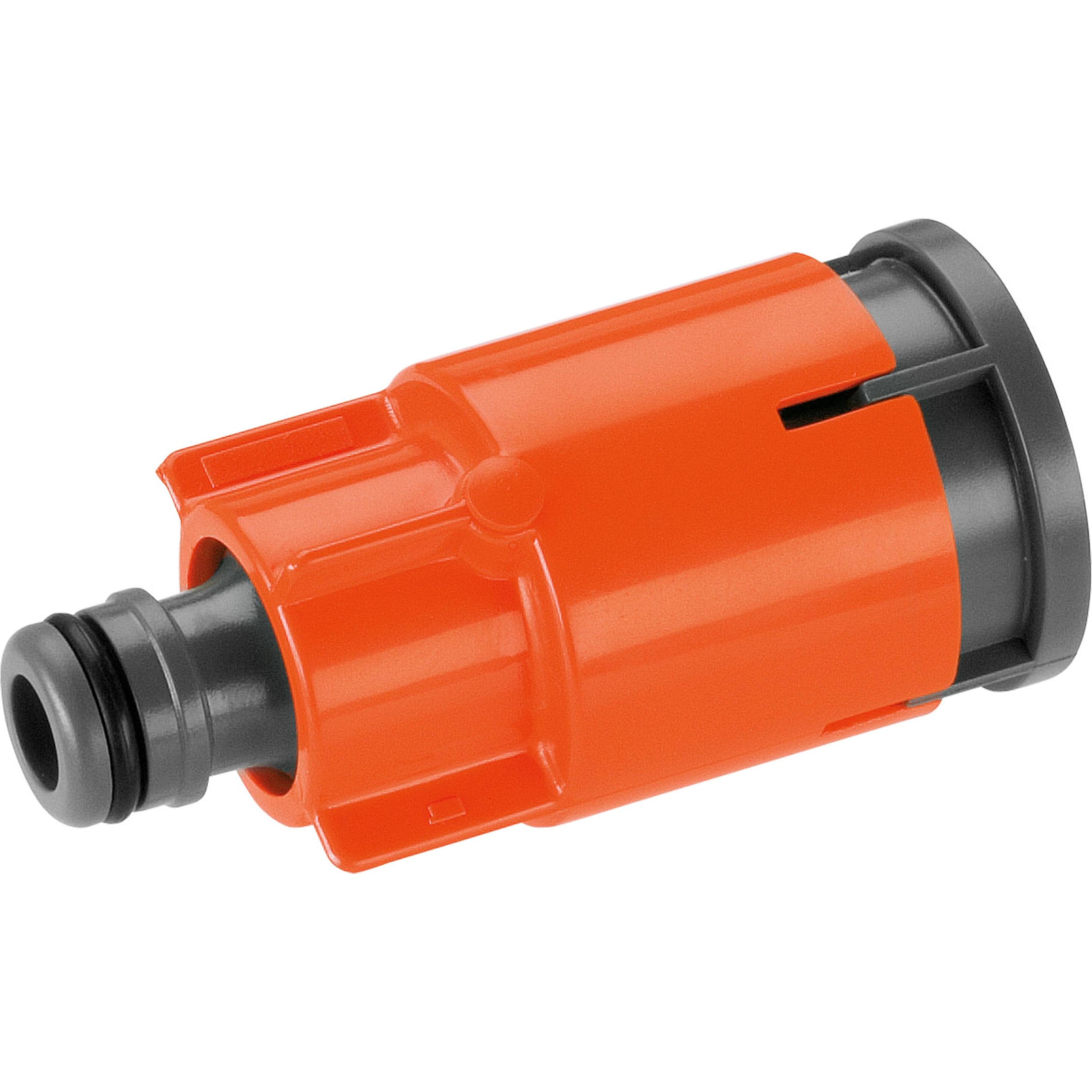 Gardena, Schlauchanschluss + Schlauchverbinder, Wasserstecker mit Stoppventil (Regulierstop, 21 mm)