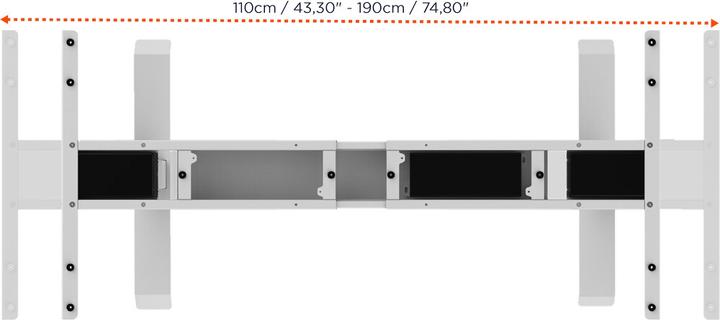 Productafbeelding Celexon Elektrisch in hoogte verstelbaar bureau Professional eAdjust-58123 - wit, incl. HPL Tis