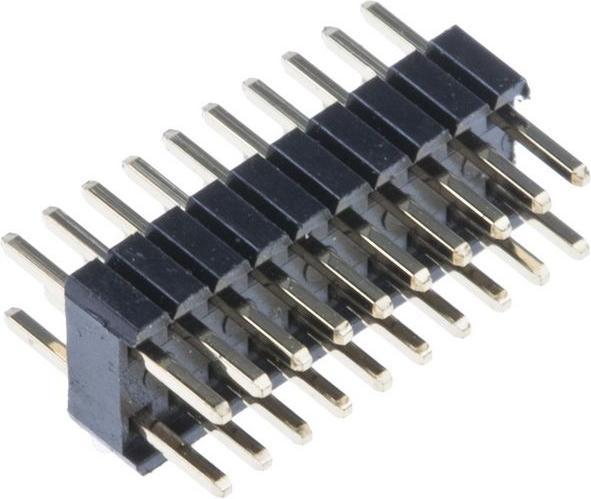 Actual product image RS PRO 20 way 2 row through board header,1.27mm