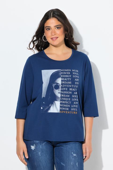 Produktbild Ulla Popken Shirt, Foto-/Schriftmotiv, Rundhals, 3/4-Arm (56)