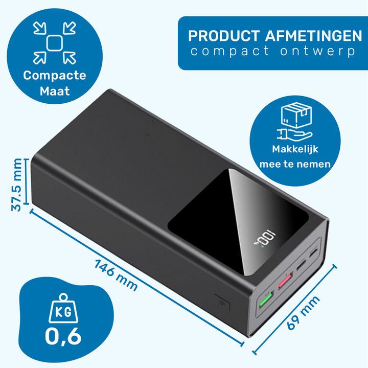 Actual product image Ishiva UFUZON Powerbank 30k mah