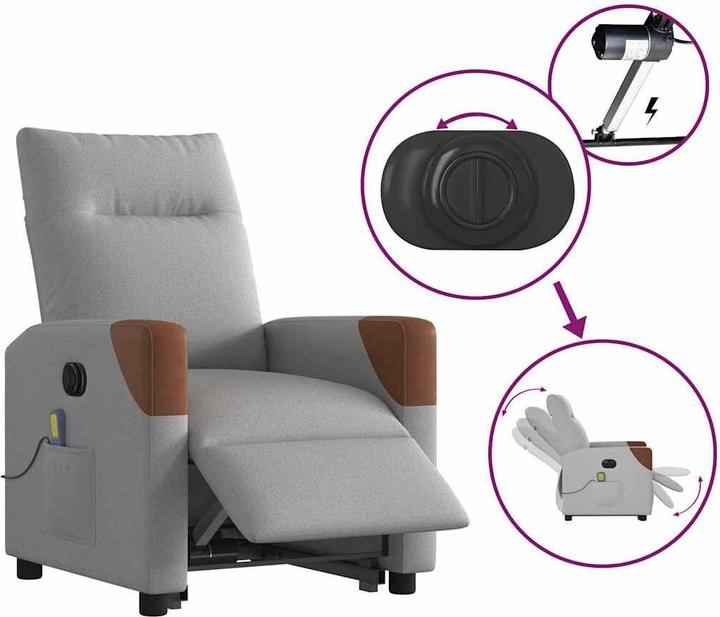 Actual product image vidaXL Massagesessel mit Aufstehhilfe