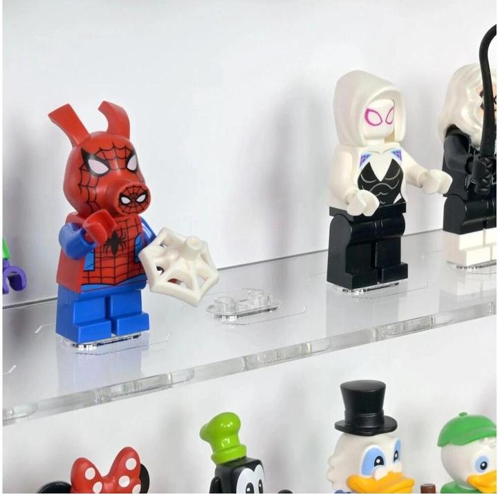 Actual product image iDisplayit Acrylic wall display for 60 LEGO® minifigures (with white background)
