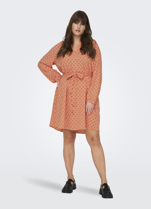 Image du produit Only Robe curvy à col en V et manches longues (50)