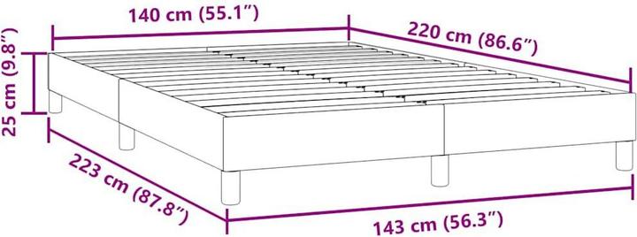 Image du produit vidaXL Bettgestell (140 x 220 cm)