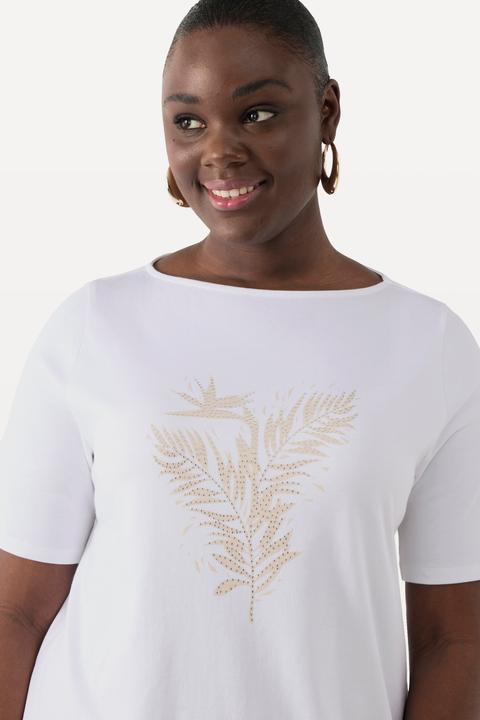 Produktbild Ulla Popken T-Shirt, Pima Cotton, Farn, U-Boot-Ausschnitt, Halbarm (56)