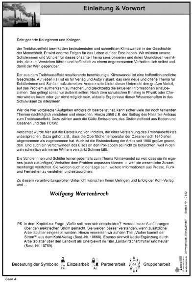 Nährwerte und Zutaten Lernwerkstatt - Klimawandel (Deutsch, Wolfgang Wertenbroch, 2007)