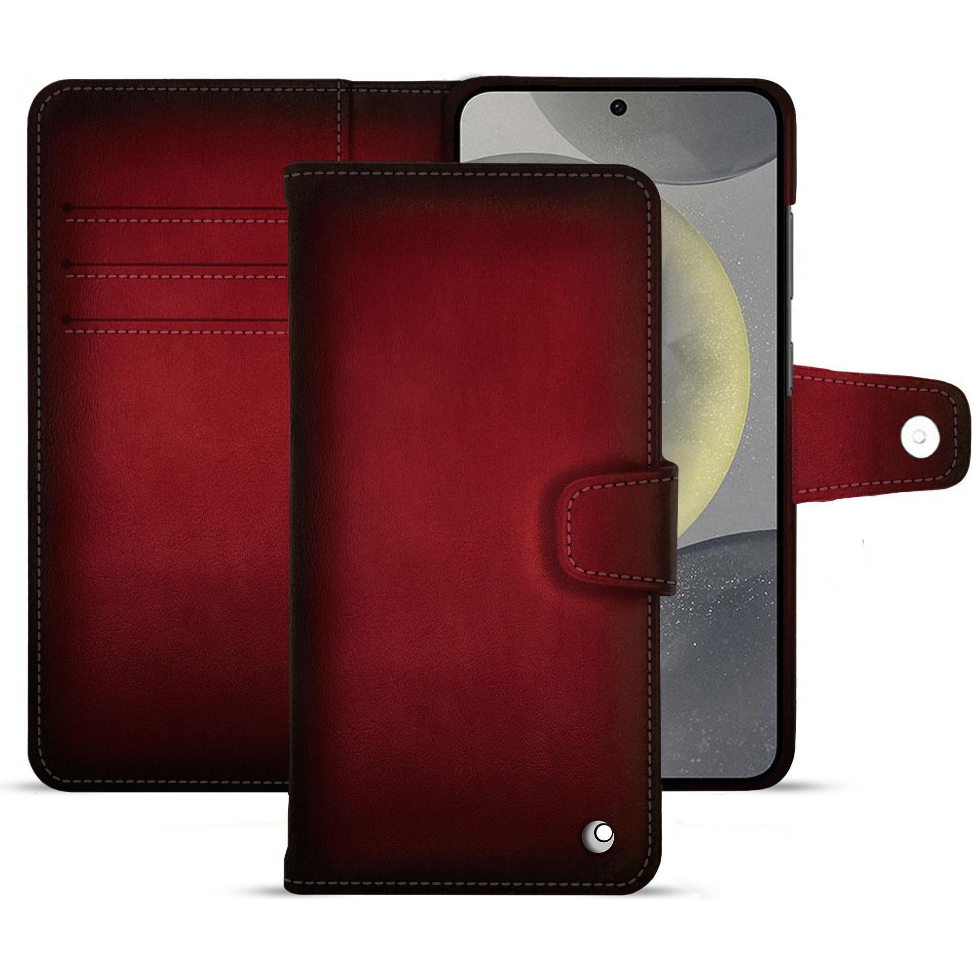 Noreve Lederschutzhülle (Samsung Galaxy S24), Smartphone Hülle, Rot