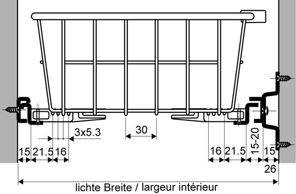 Produktbild Peka Metall Korb-Einfachauszug Kobra Single (1 Stk.)