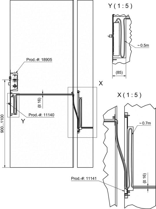 Actual product image Glutz Panic mortise locks 18905 MINT-ES SVM eco PE (Mortise lock)