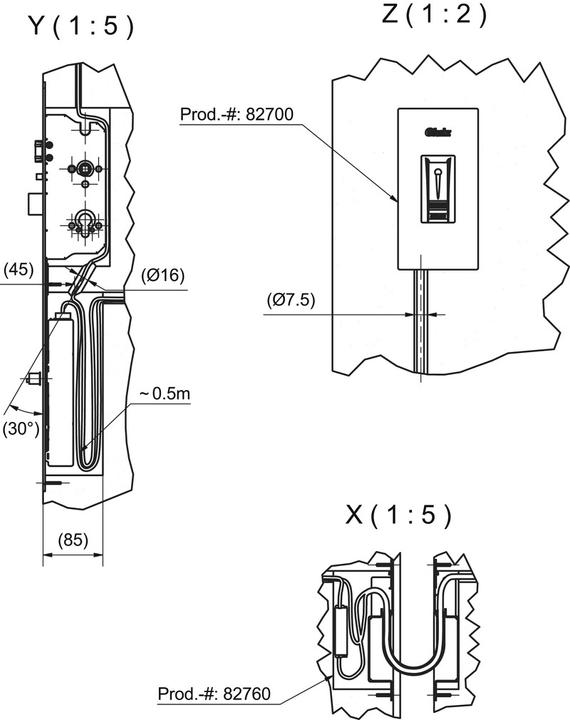 Actual product image Glutz Panic mortise locks 18905 MINT-ES SVM eco PE (Mortise lock)