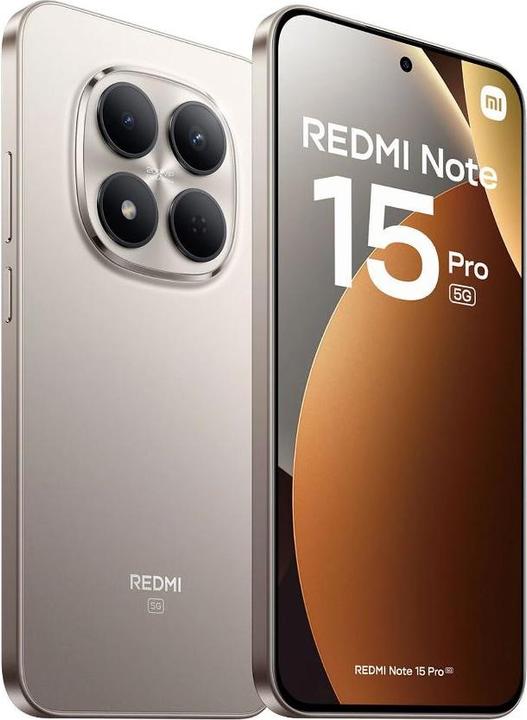 Productafbeelding Xiaomi REDMI Note 15 Pro 5G (512 GB, Titanium, 6.83", Dubbele SIM, 5G)