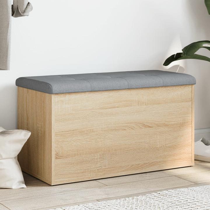 Immagine prodotto VidaXL Panca con vano portaoggetti in rovere Sonoma 82x42x45 cm (82 cm)
