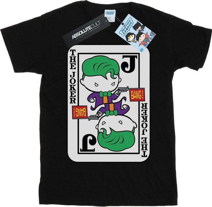 Actual product image Girls Chibi Joker Playing Card Cotton T-Shirt (140, 146)