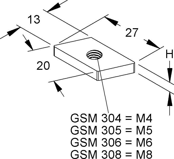 Actual product image Niedax Sliding nut