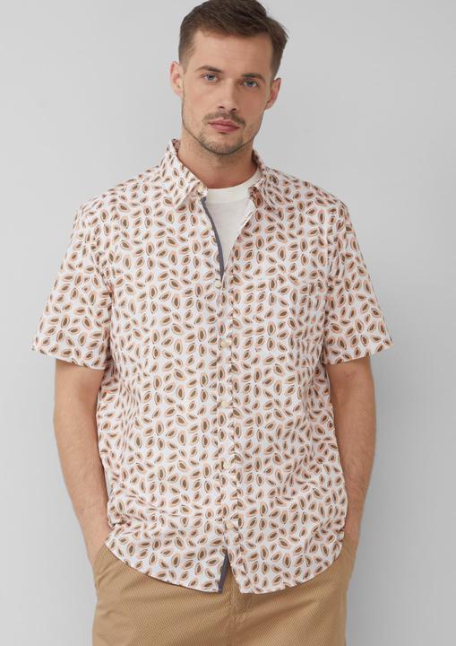 Immagine prodotto S.Oliver Hemd Regular Fit: Gemustertes Kurzarmhemd aus Baumwollstretch (XL)