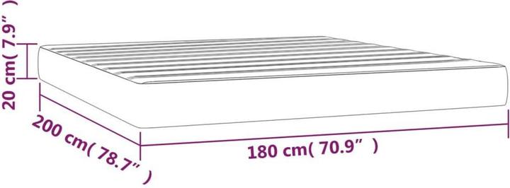 Produktbild vidaXL Taschenfederkern-Matratze (Federkern, 180 x 200 cm)
