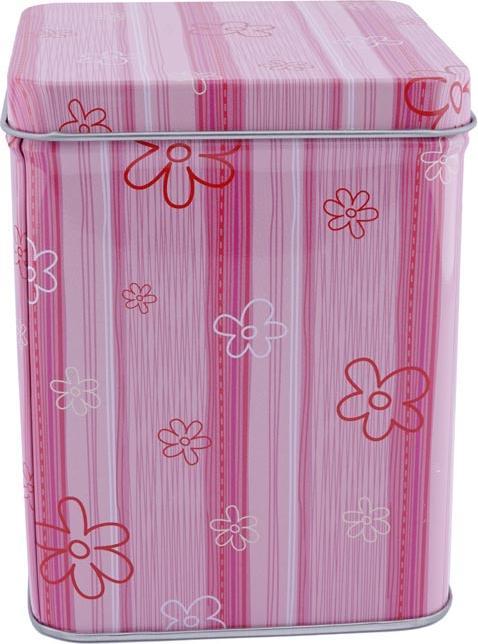 miniSchoggi Teedose Rosa Blumen, 86 x 86 x 110 mm