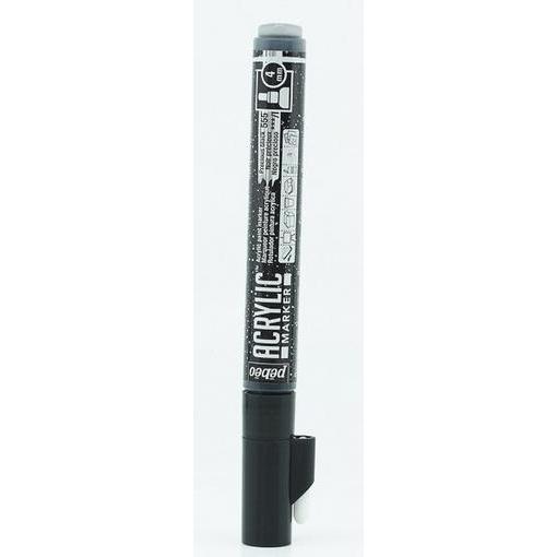 Pebeo, Marker, Acrylic Marker Medium Rundspitze 4mm (Edles Schwarz, 4 mm)