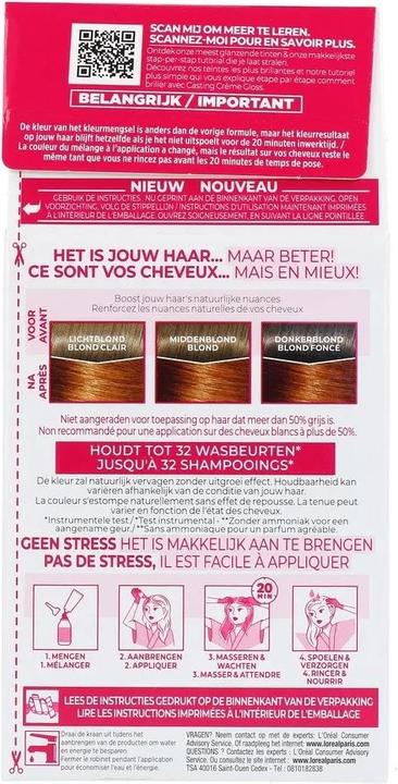 Actual product image L'Oréal Paris L'Oreal Paris Casting Crème Gloss 734 - Golden Copper Blonde Hair Dye (734 Golden Copper Blonde)