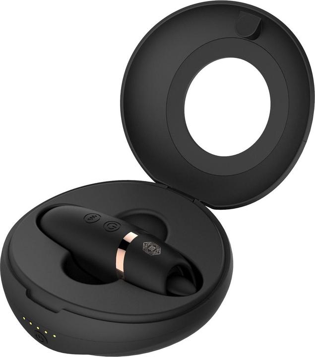 Actual product image Rosy Gold – Licking Stimulator with Luxury Charging Case – Black