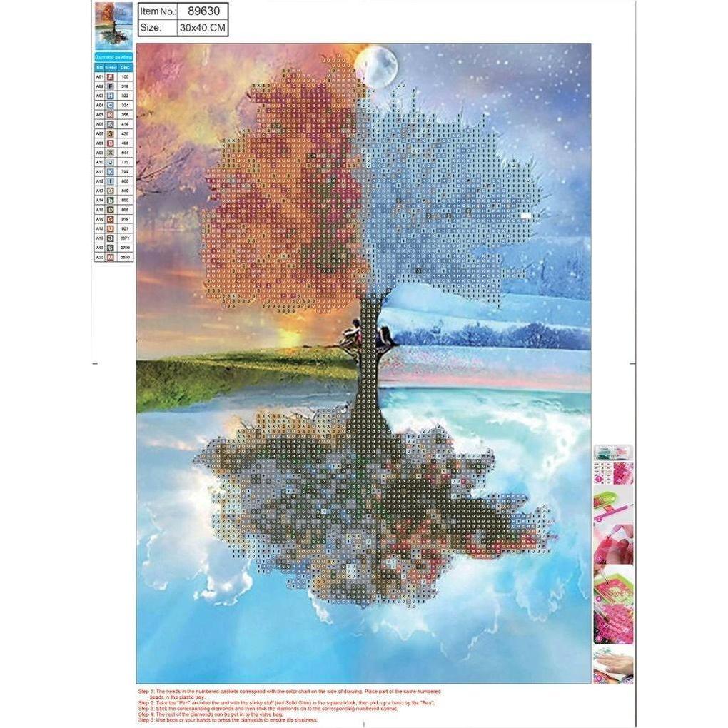 Centrum, Bilder, Diamantmosaik 5D 30x40cm Jahreszeiten 89630 (30 x 40 cm)