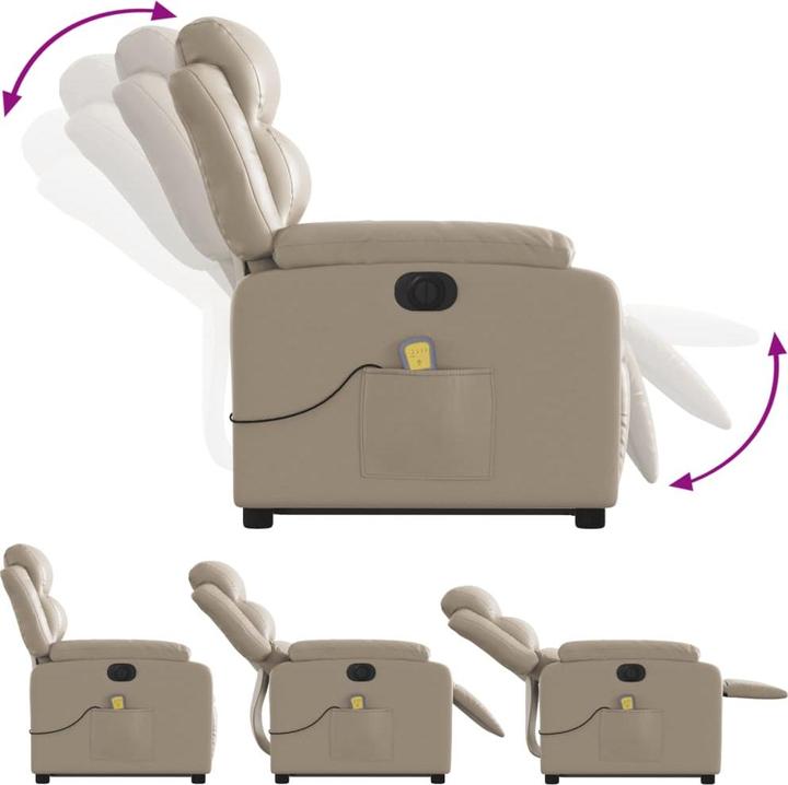 Immagine prodotto vidaXL Poltrona massaggiante Ausilio elettrico stand-up Poltrona relax Poltrona in similpelle