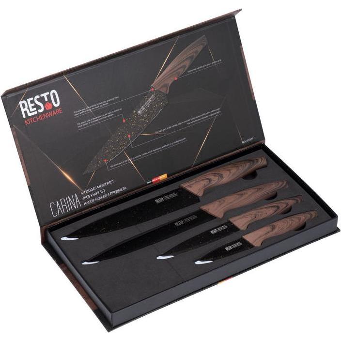 Thumbnail - Resto KNIFE SET 4PCS/95501, Küchenmesser, Braun