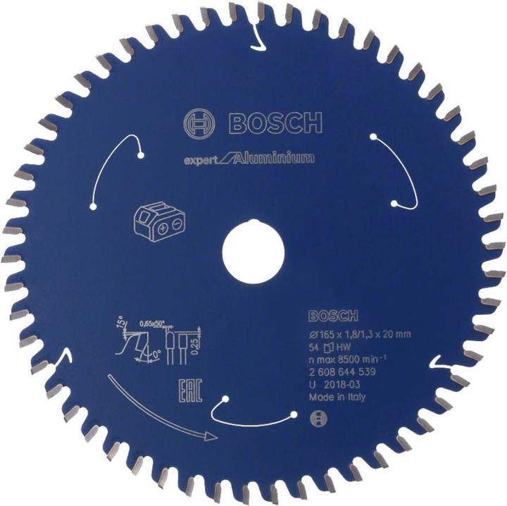 Produktbild Bosch Professional Zubehör Akku-Kreissägeblatt Expert for Aluminium, 190 x 1,8/1,3 x 30, 54 Zähne