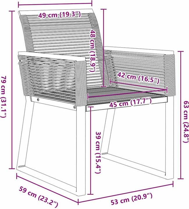 Produktbild vidaXL Gartenmöbel Set (160 x 80 x 73 cm)