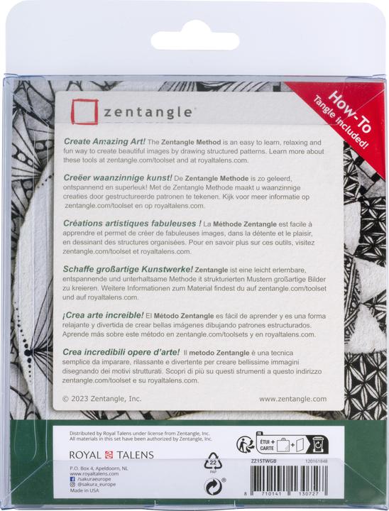 Produktbild Sakura Malkarten Zentangle Zendala 12 x 12 cm, Rund, 15 Kacheln (12 x 12 cm)