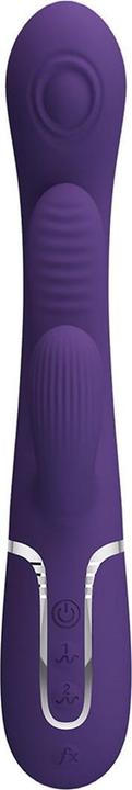 Actual product image Pretty Love Shania Triple Rabbit Vibrator Multifunction-Purple