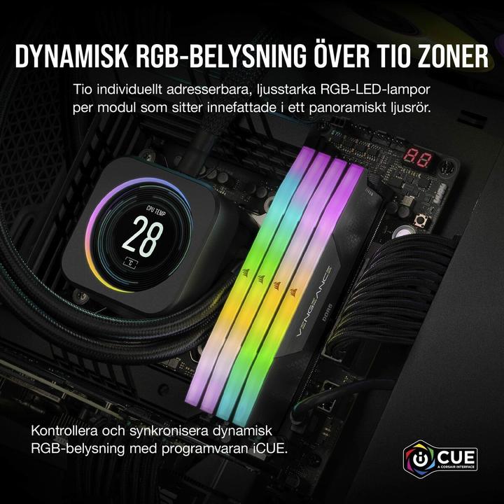 Produktbild Corsair Vengeance RGB (2 x 8GB, 5200 MHz, DDR5-RAM, U-DIMM)