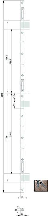 Actual product image MSL Profile milled locking strips ProfiFlex FlipLock BV-24421 (Door handle)