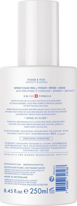 Actual product image Body Minute INDISPENSABLE Eau Micellaire Aloe Vera (250 ml)