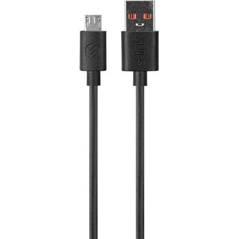 S-Link kábel - AND-KC19S (2.4A, Micro USB, 100cm adat+töltőkábel, fekete) (1 m), Cavo USB